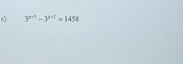 Solving Exponential Equation: $3^{g+3}