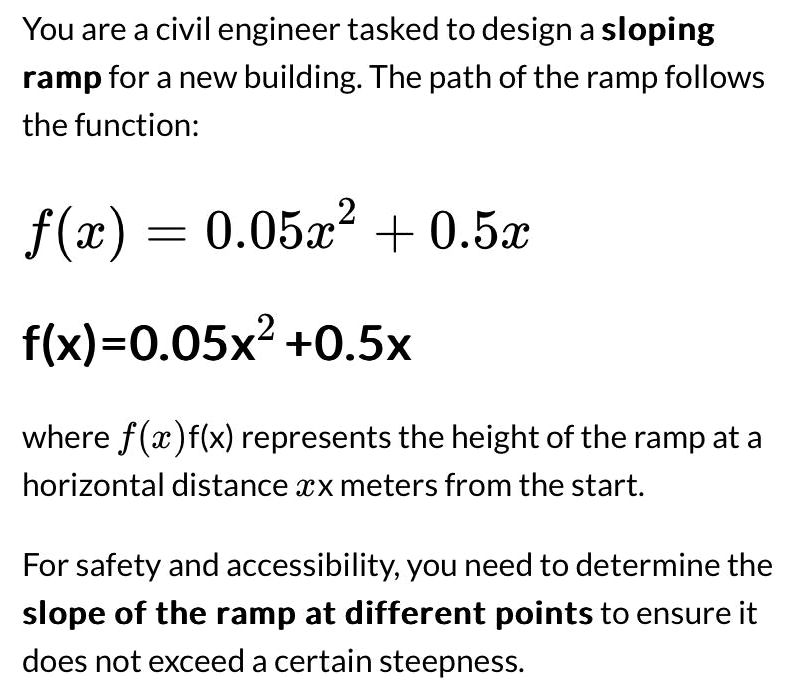 You are a civil engineer tasked to design a