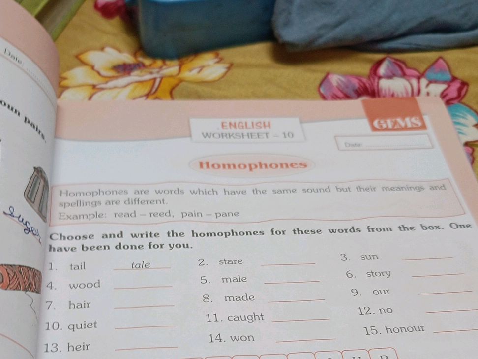 Homophones are words which have the same | StudyX
