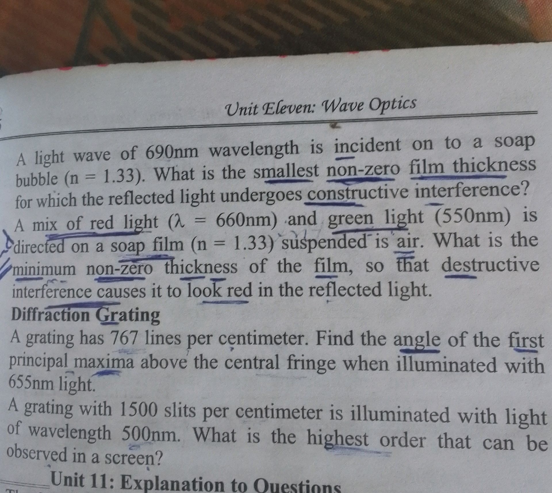 A light wave of 690nm wavelength is incident | StudyX