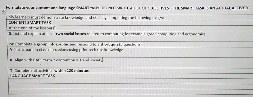 Formulate your content and language SMART | StudyX