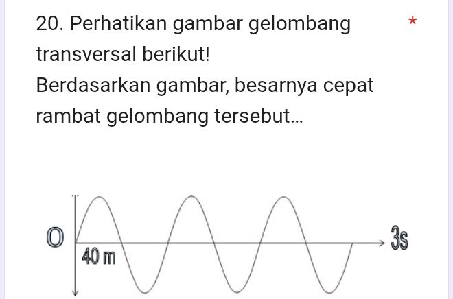 20. Perhatikan gambar gelombang transversal | StudyX