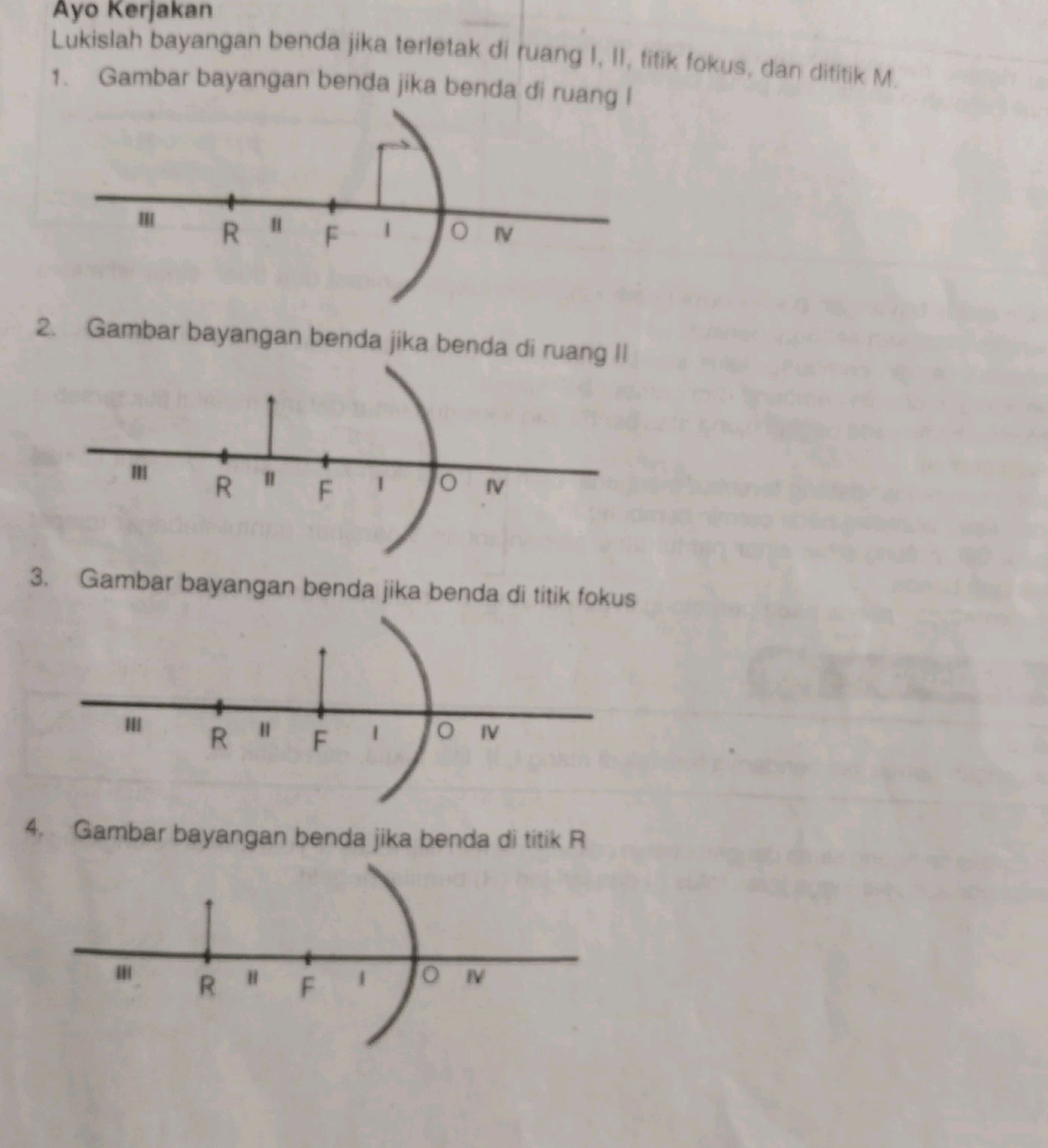 Lukislah bayangan benda jika terletak di | StudyX