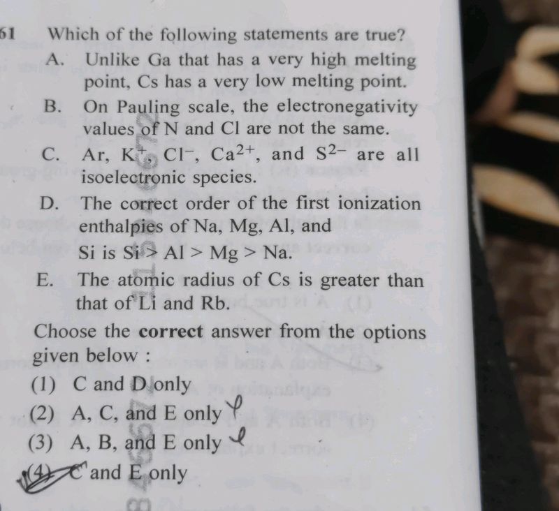 Which of the following statements are true? | StudyX