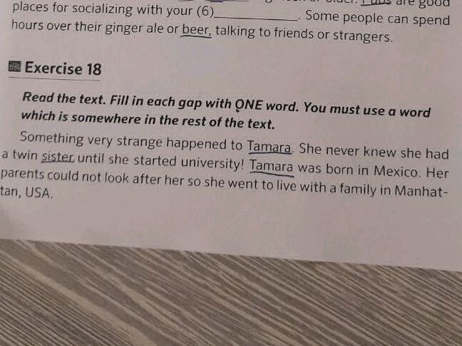 Exercise 18 Read the text. Fill in each gap | StudyX