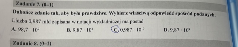 Dokończ Zdanie Tak Aby Otrzymać Zdanie Prawdziwe