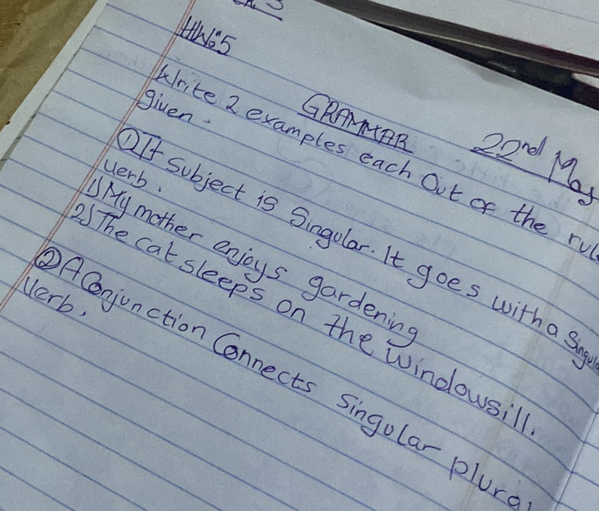 Write 2 examples each out of the rule given. | StudyX