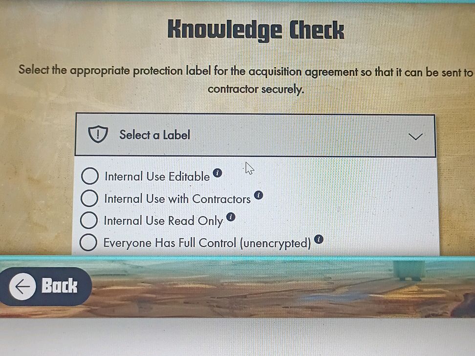 Select the appropriate protection label for | StudyX