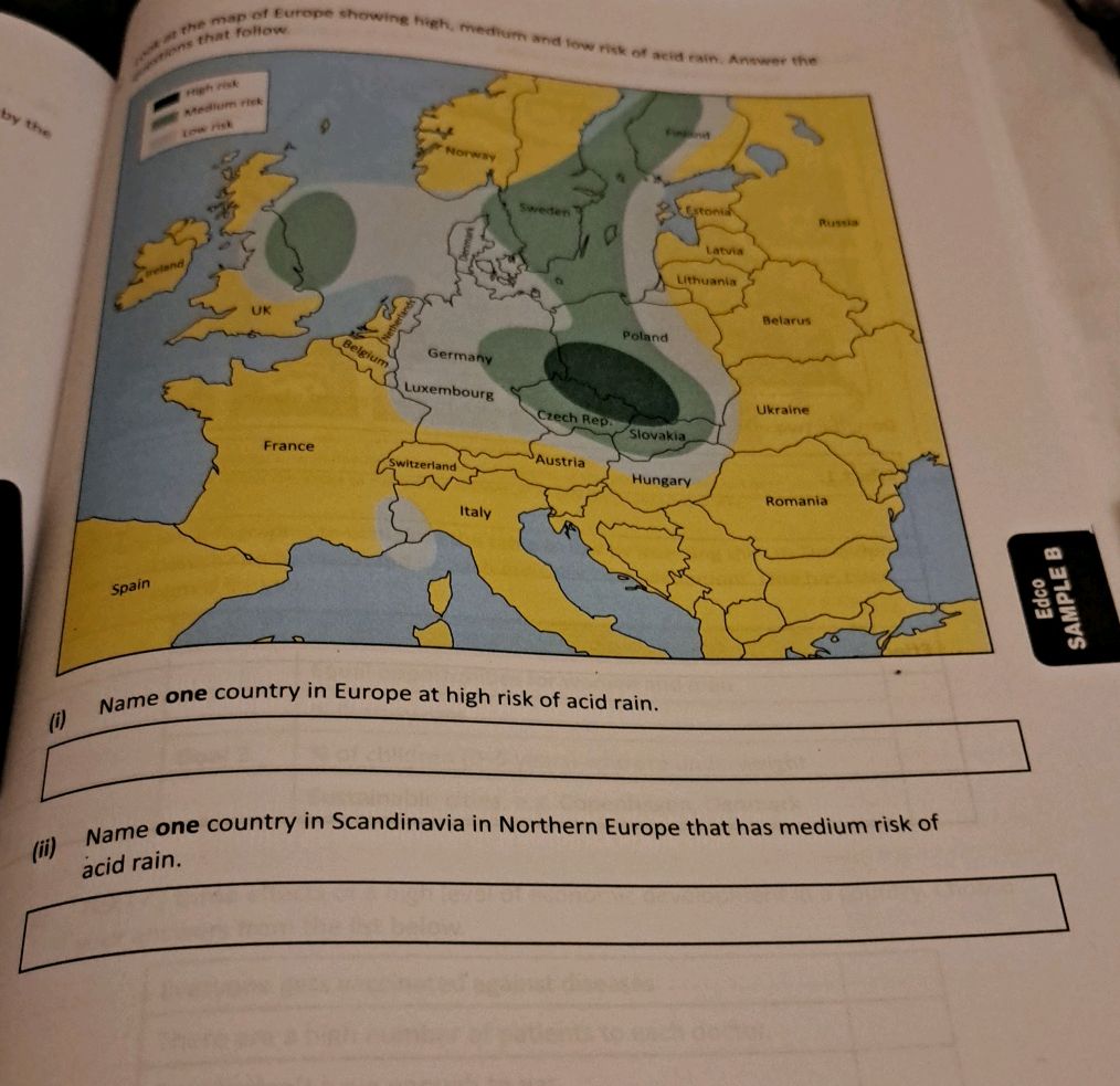 Look at the map of Europe showing high, | StudyX