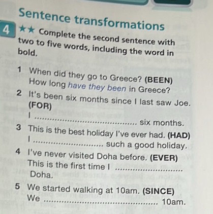 Complete the second sentence with two to | StudyX