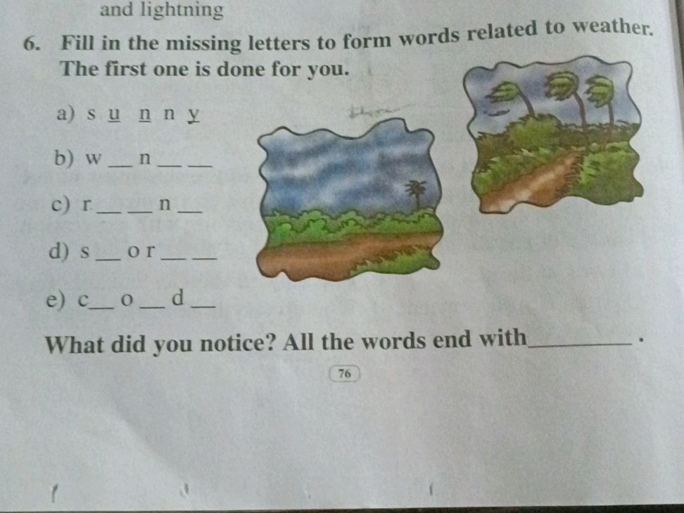 6. Fill in the missing letters to form words | StudyX