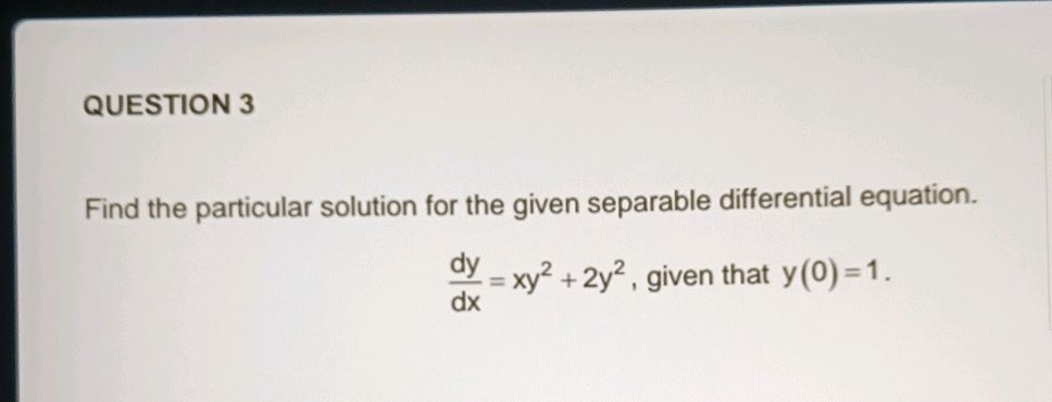 Find the particular solution for the given | StudyX