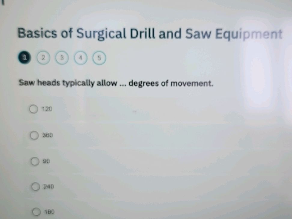 Saw heads typically allow ... degrees of | StudyX