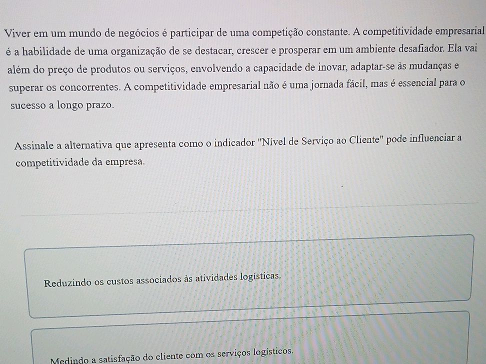 Assinale a alternativa que apresenta como o | StudyX