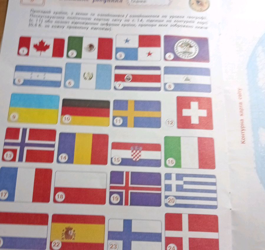 The image shows flags of different countries