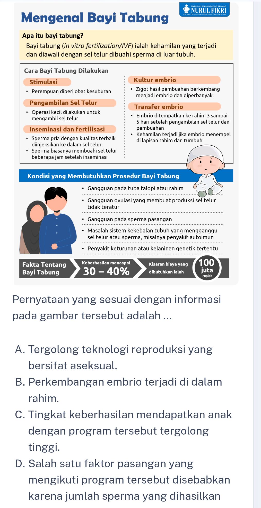 Pernyataan yang sesuai dengan informasi pada | StudyX