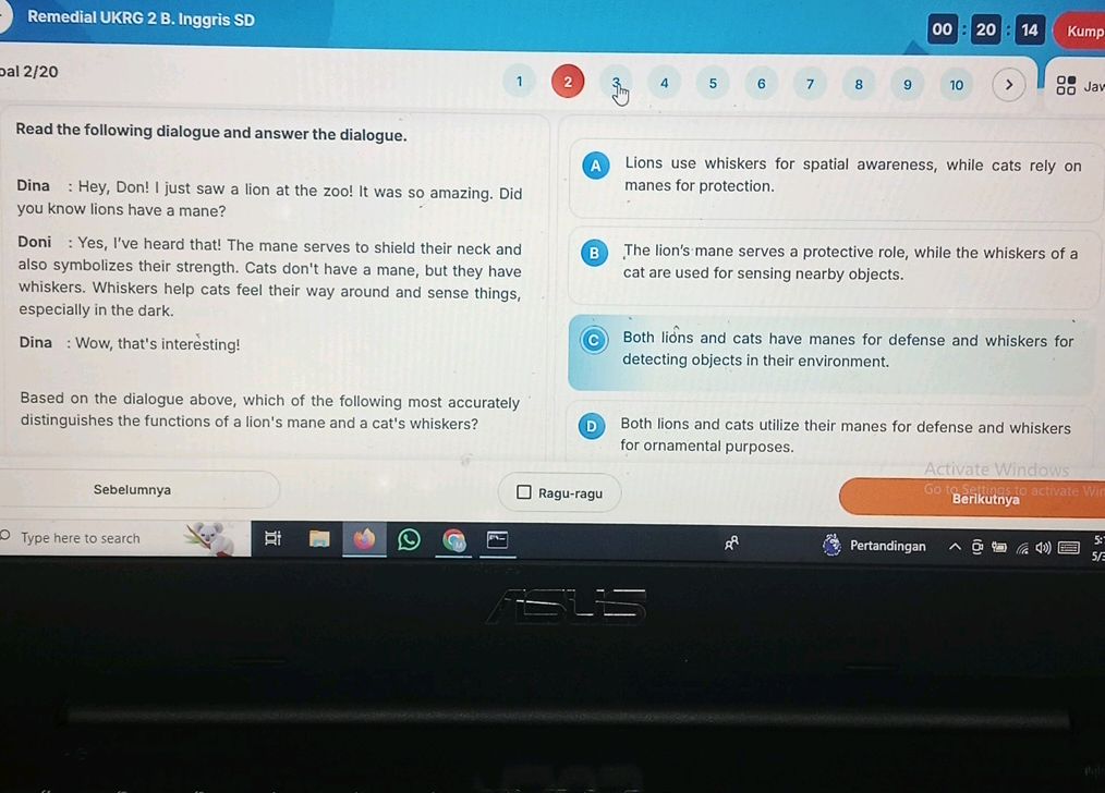 Read the following dialogue and answer the | StudyX