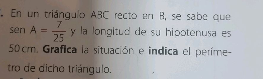 En un triángulo ABC recto en B, se sabe que | StudyX