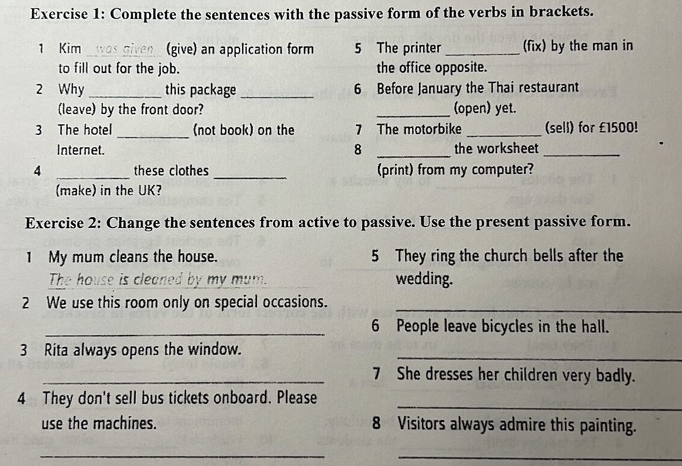 Exercise 1: Complete the sentences with the | StudyX