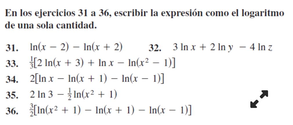 En los ejercicios 31 a 36, escribir la | StudyX