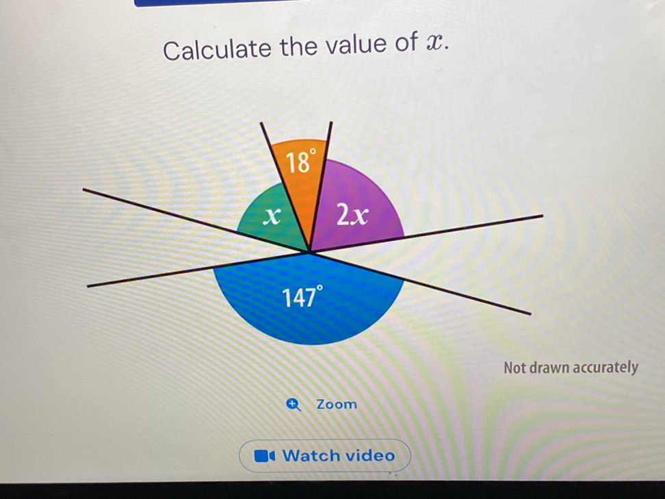 Calculate the value of $x$. The image shows | StudyX