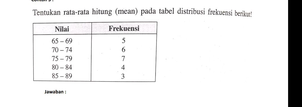 Tentukan rata-rata hitung (mean) pada tabel | StudyX