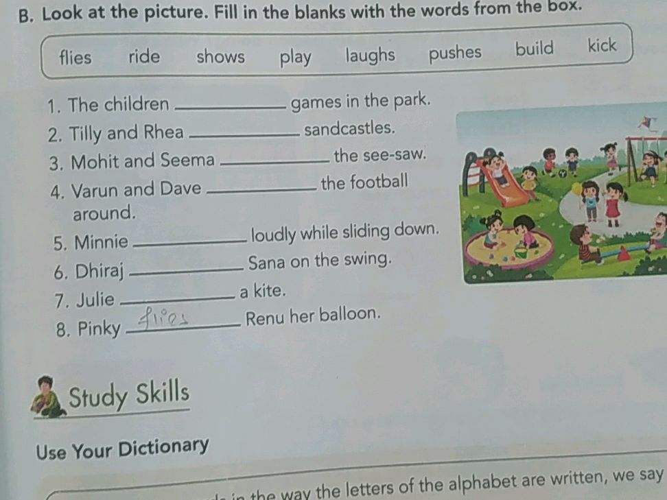 B. Look at the picture. Fill in the blanks | StudyX