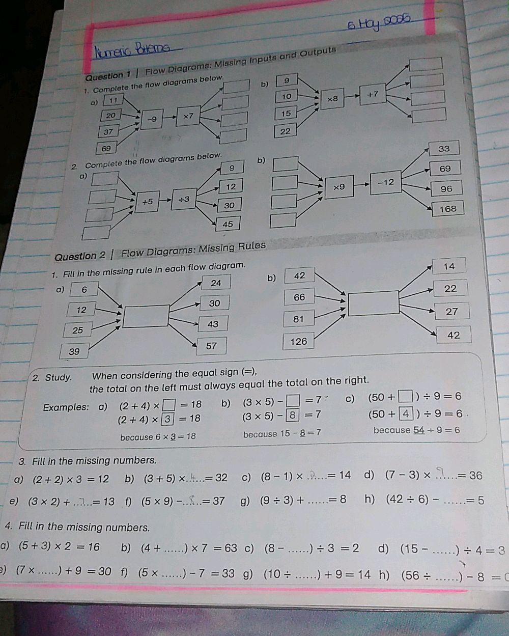 Missing Inputs Question 1 | Flow Diagrams: Missing Inputs | StudyX