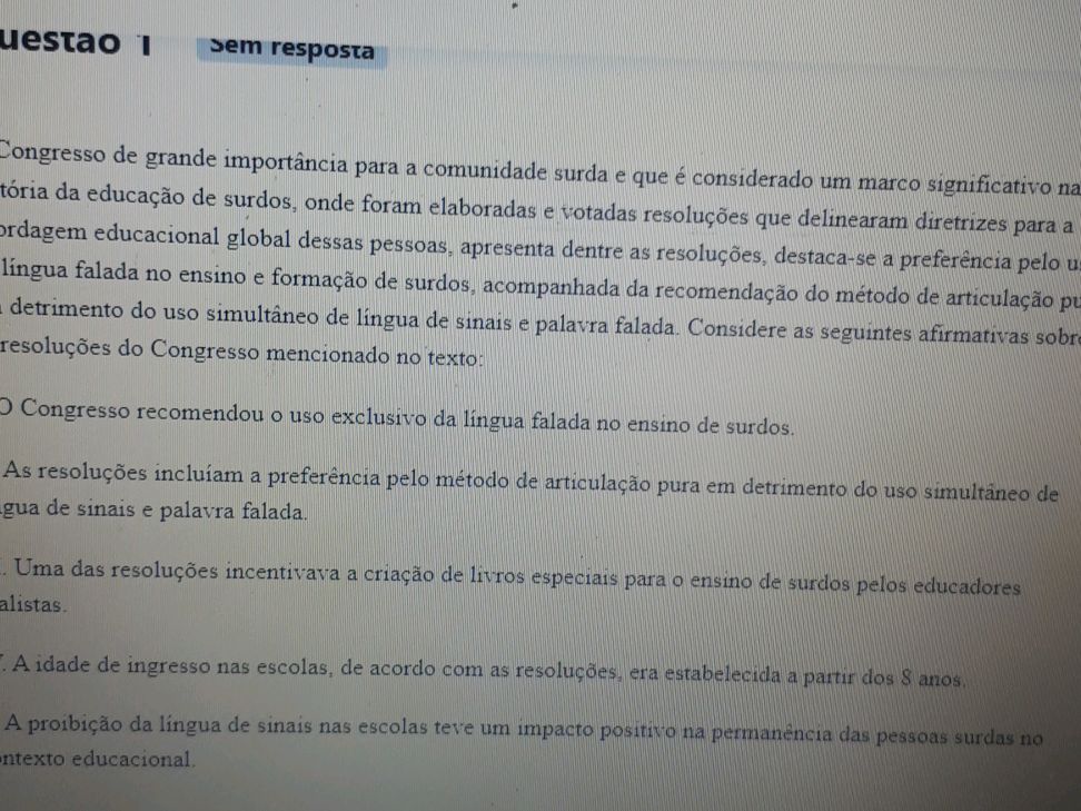 Congresso de grande importância para a | StudyX
