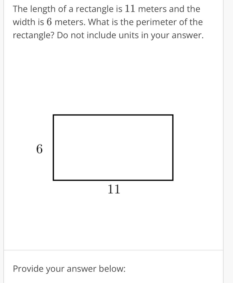 The length of a rectangle is 11 meters and | StudyX