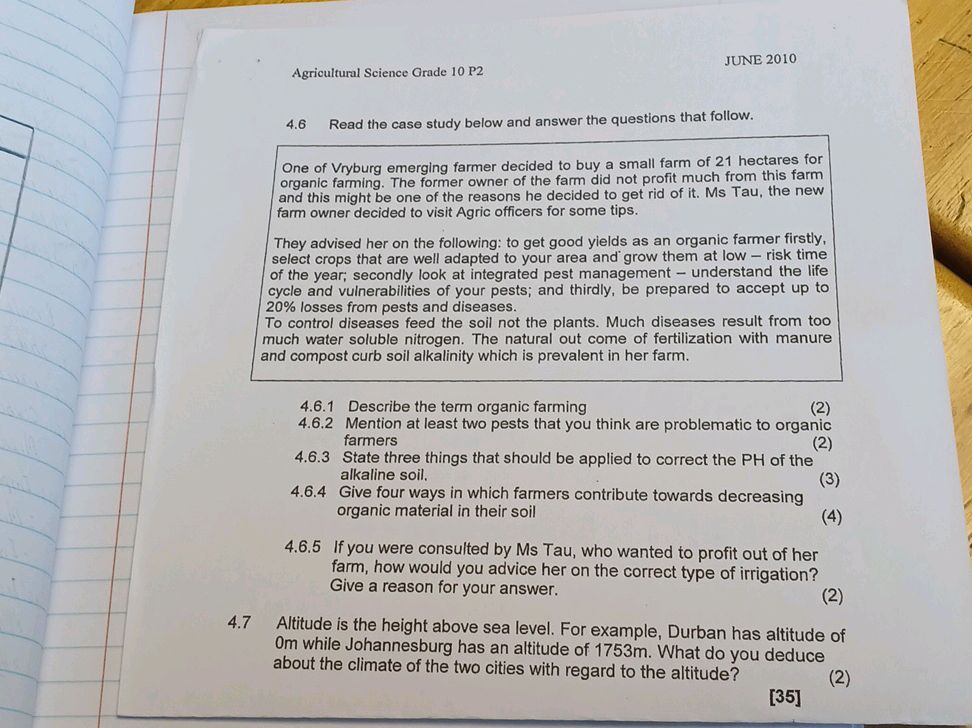 4.6 Read the case study below and answer the | StudyX
