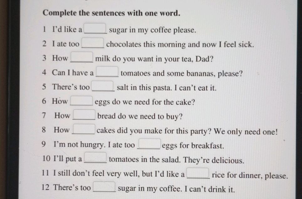 Complete the sentences with one word. 1 I'd | StudyX