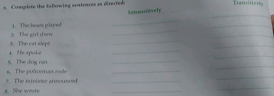 6. Complete the following sentences as | StudyX