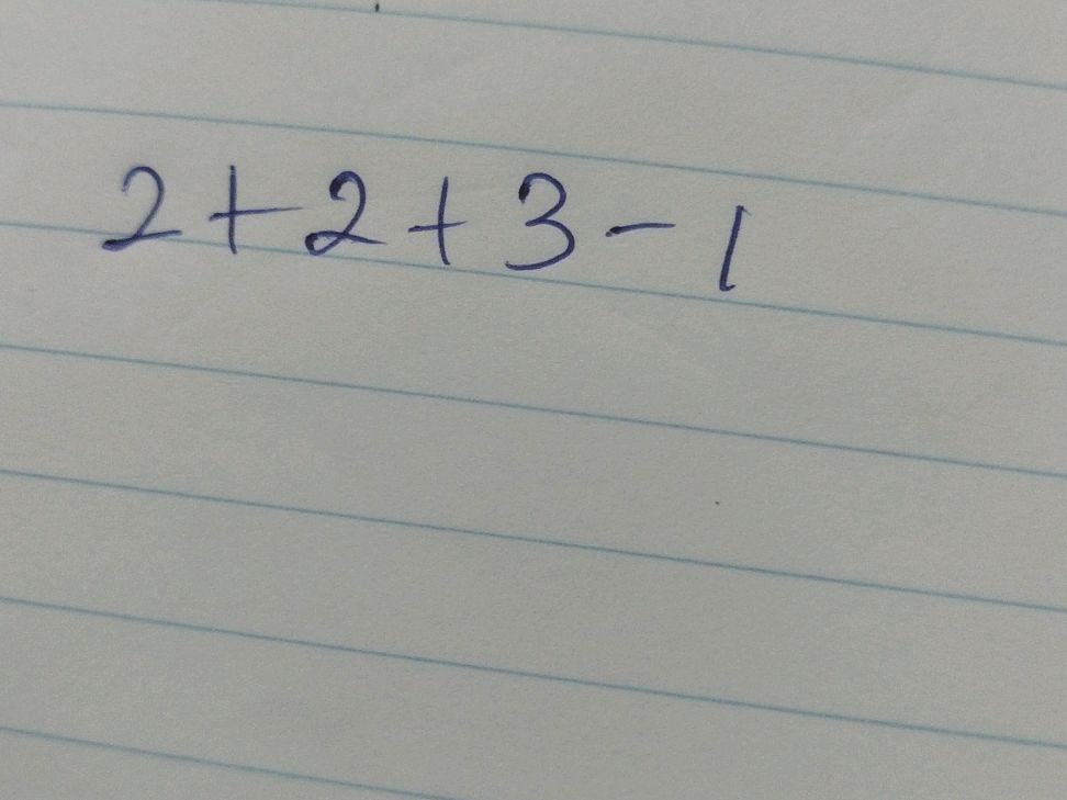 Basic Arithmetic: 2 + 2 + 3 - 1 | StudyX