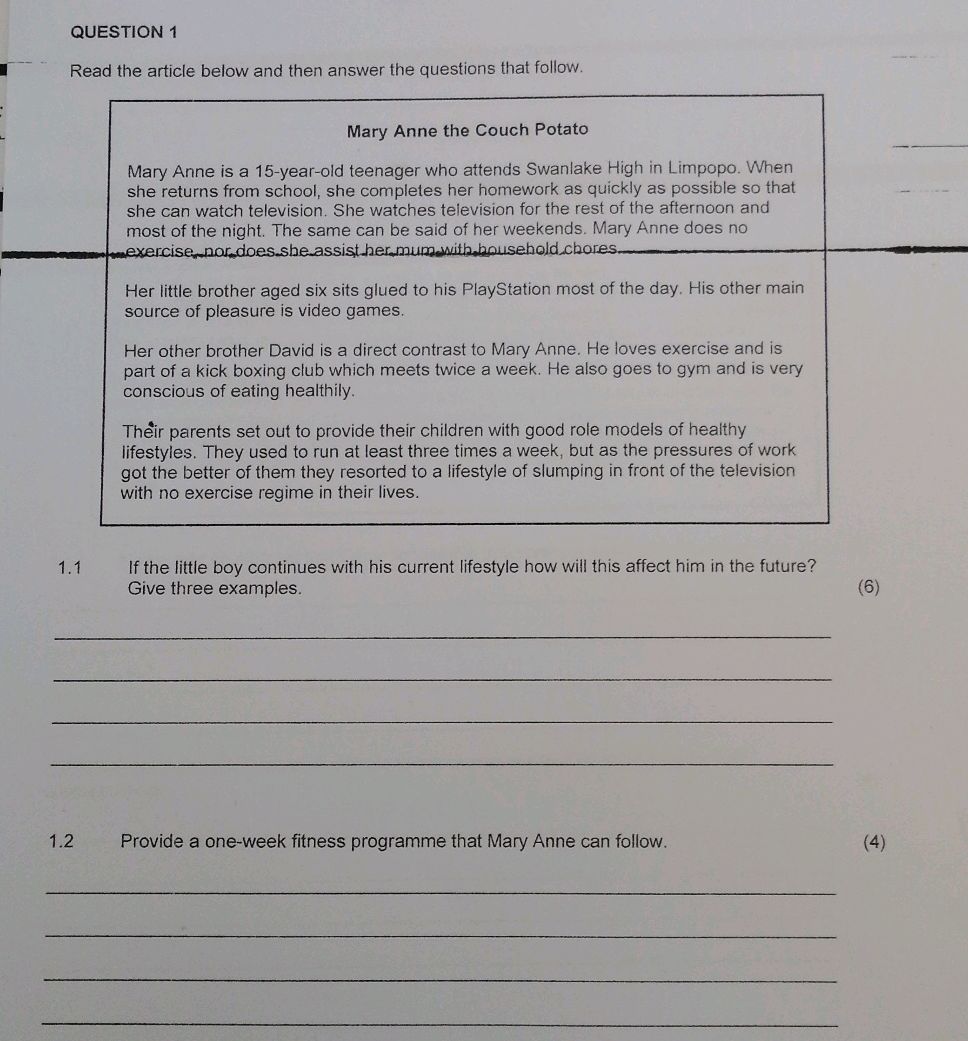 QUESTION 1 Read the article below and then | StudyX