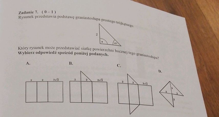 Rysunek przedstawia podstawę graniastosłupa | StudyX