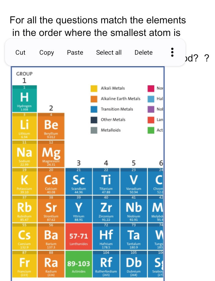 For all the questions match the elements in | StudyX