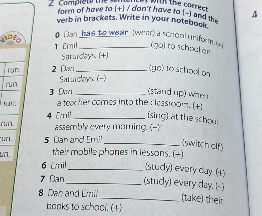 2 Complete the sentences with the correct | StudyX