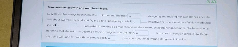 Complete the text with one word in each gap. | StudyX
