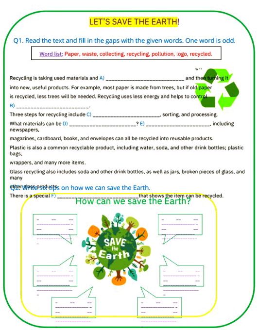 Q1. Read the text and fill in the gaps with | StudyX