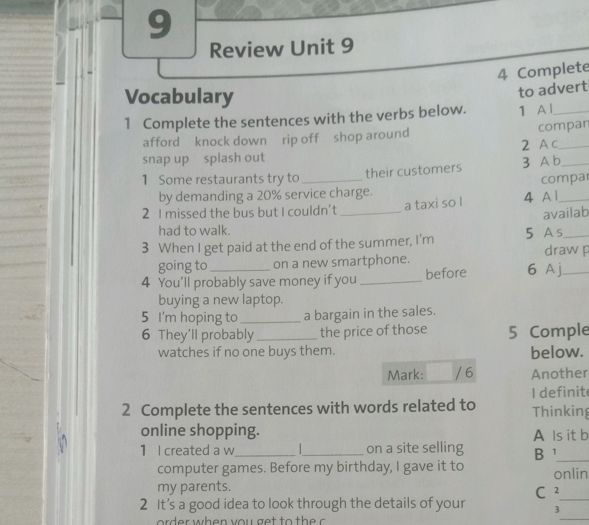 Sentences With Rip 1 Complete the sentences with the verbs | StudyX