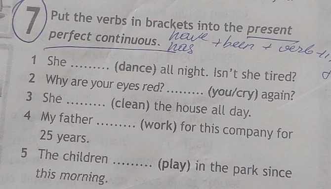 Put the verbs in brackets into the present | StudyX