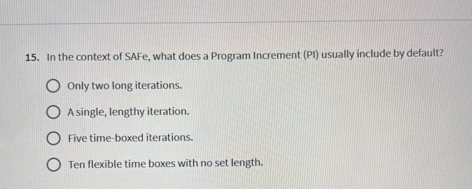 In the context of SAFe, what does a Program