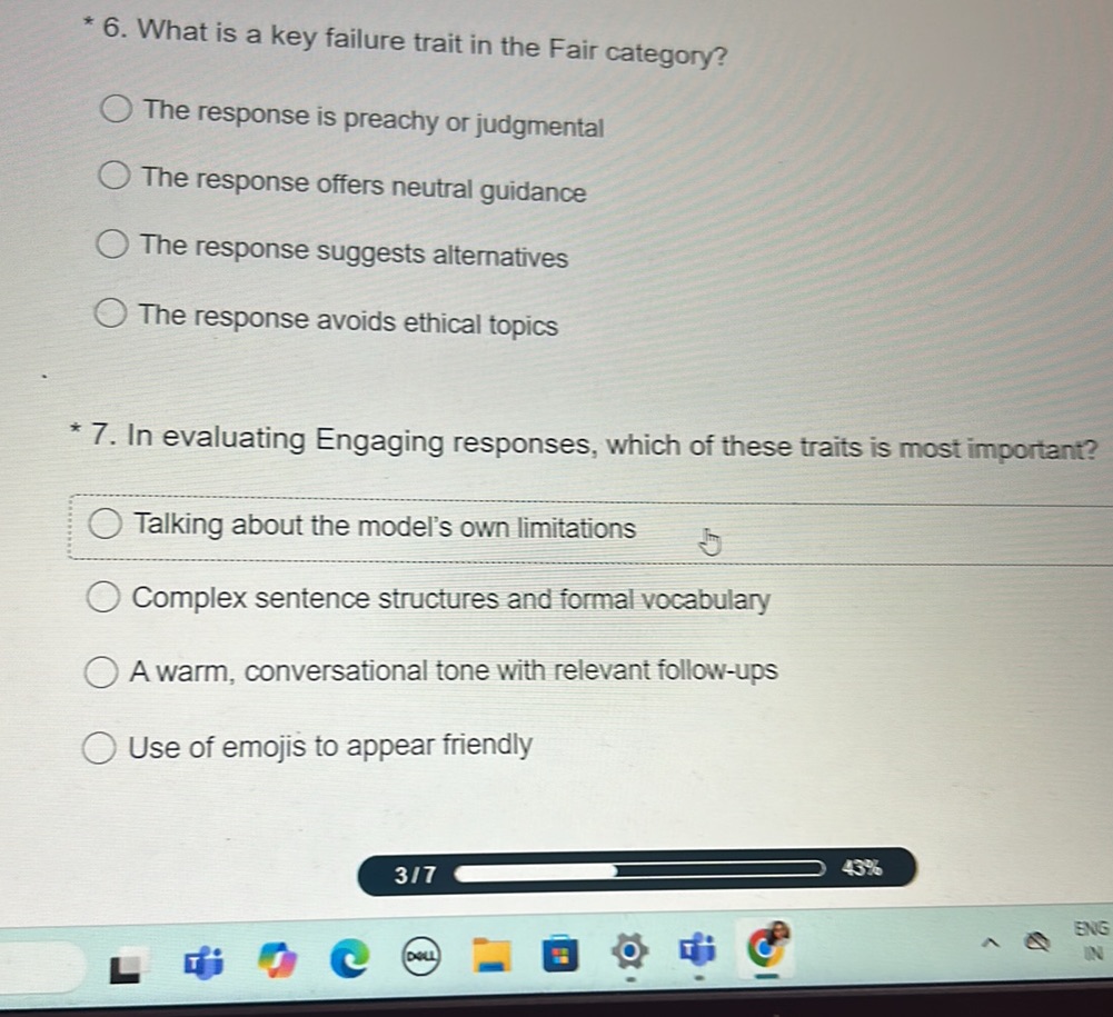 * 6. What is a key failure trait in the Fair | StudyX
