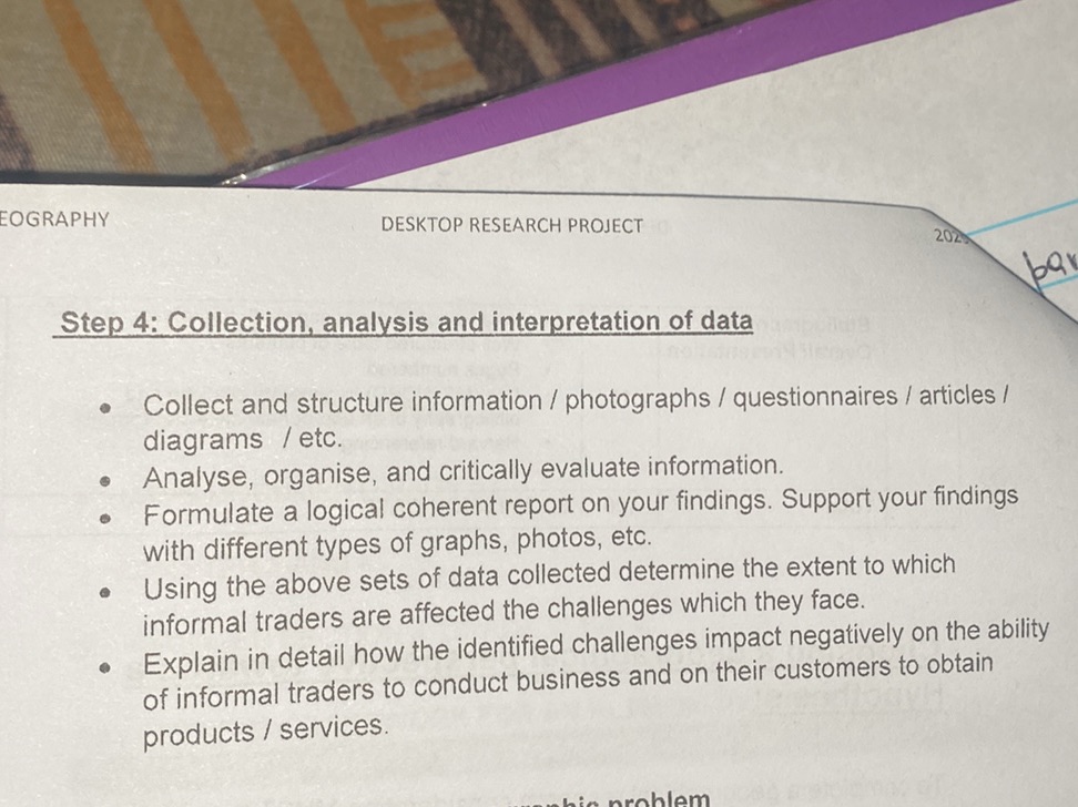 Step 4: Collection, analysis and | StudyX