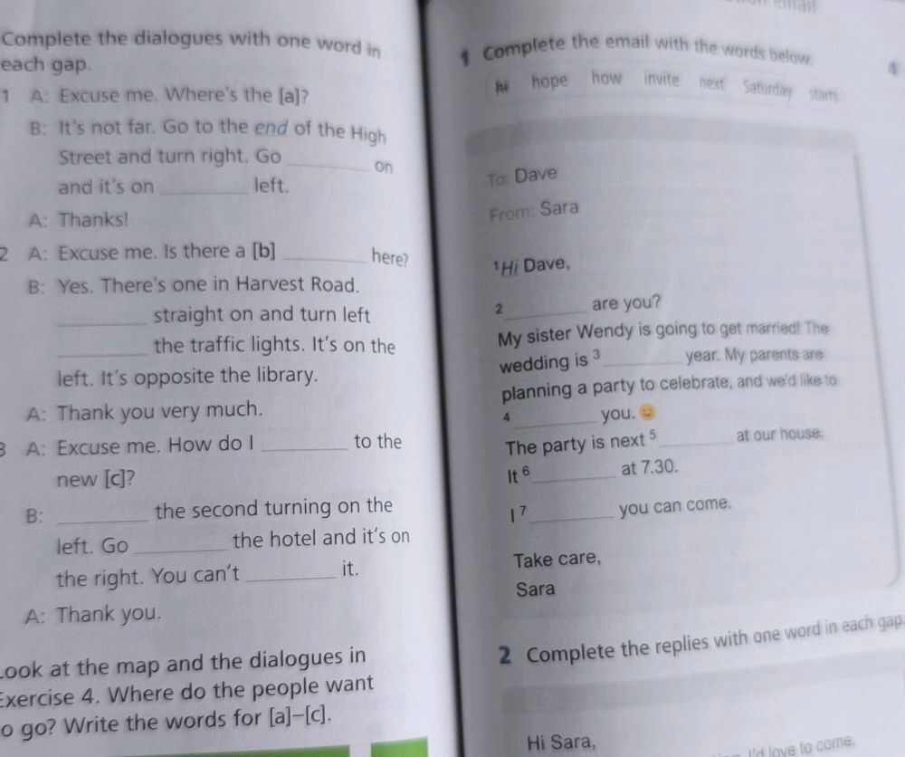 1 Complete the dialogues with one word in | StudyX
