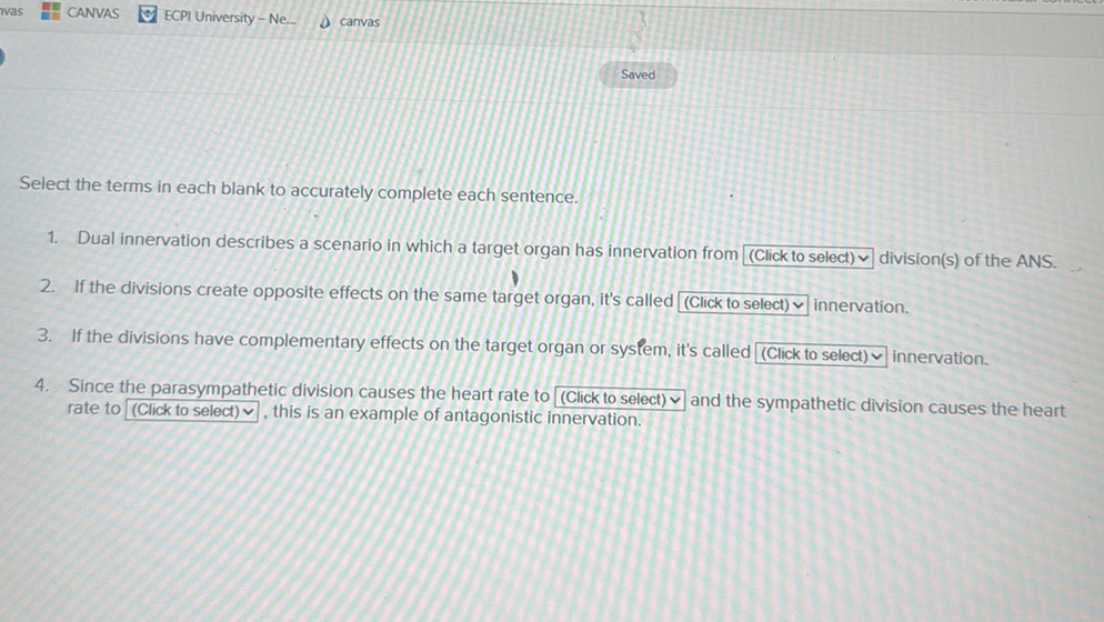 Select the terms in each blank to accurately