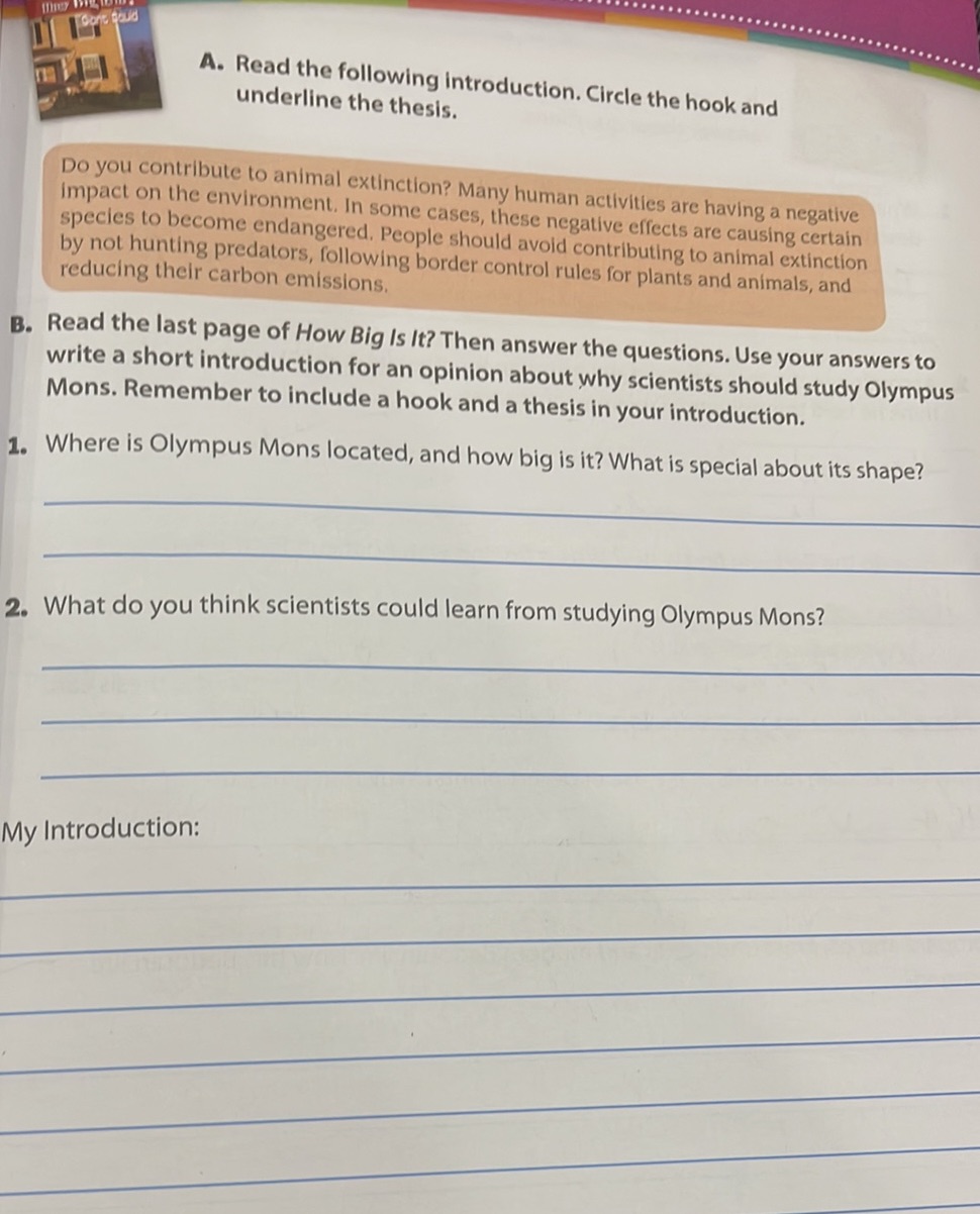 A. Read the following introduction. Circle | StudyX