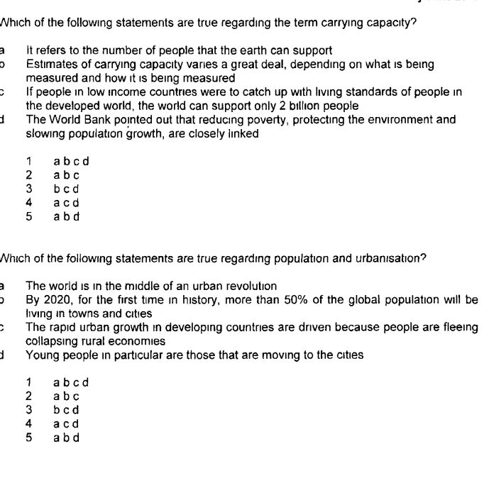 Which of the following statements are true | StudyX