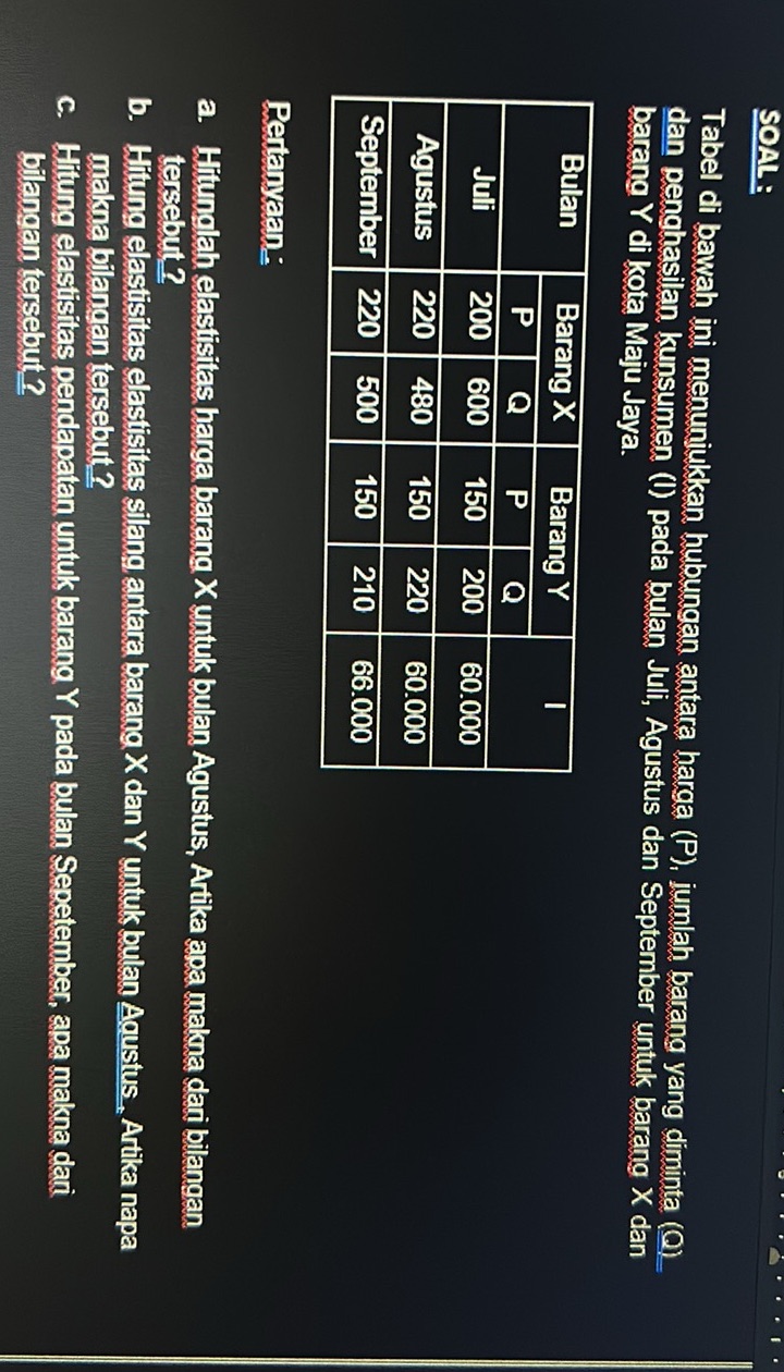 SOAL: Tabel di bawah ini menunjukkan | StudyX